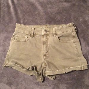 American Eagle Outfitters Army Green Hi-Rise Short